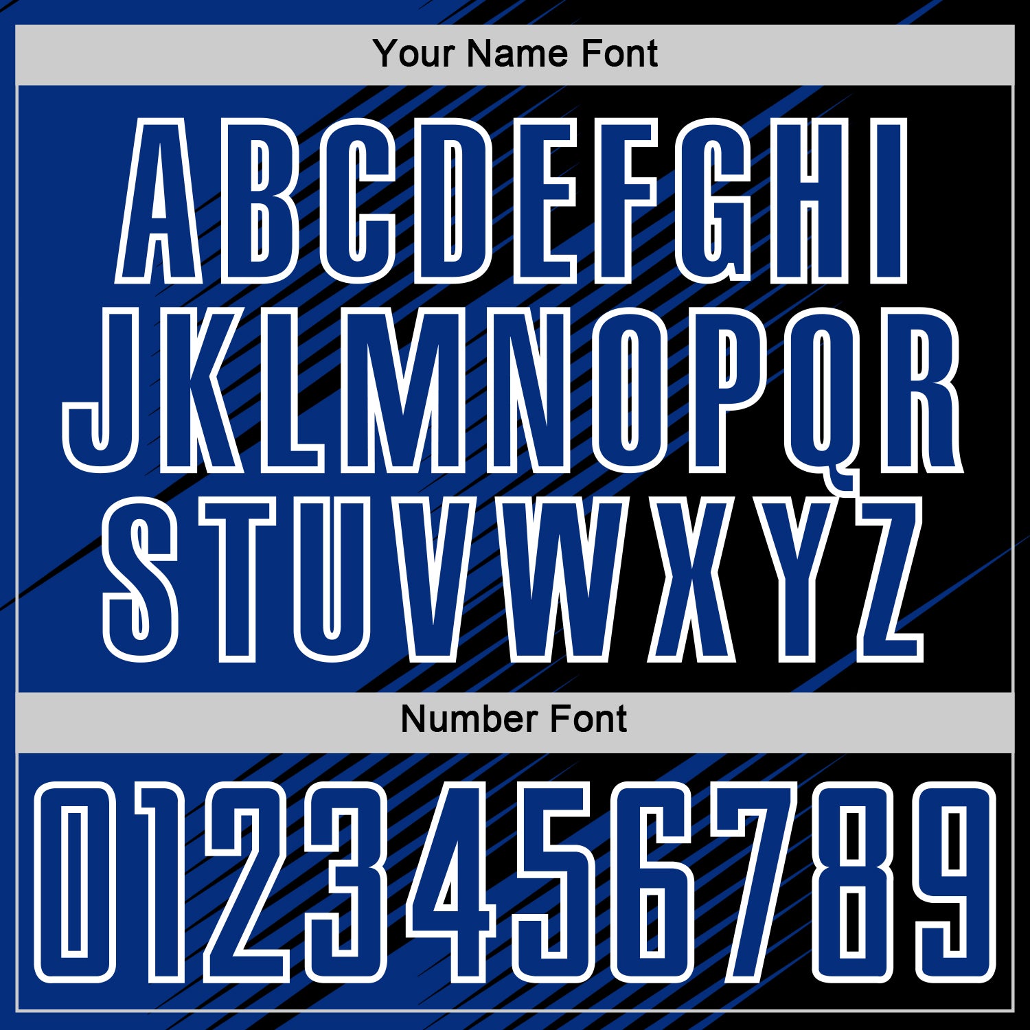 Custom Black Royal-White Line Sublimation Soccer Uniform Jersey