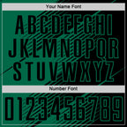 Custom Black Kelly Green Line Sublimation Soccer Uniform Jersey