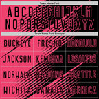 Custom Black Neon Pink Line Sublimation Soccer Uniform Jersey