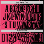 Custom Black Neon Pink Line Sublimation Soccer Uniform Jersey