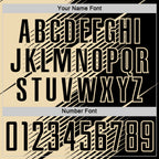 Custom Black Cream Line Sublimation Soccer Uniform Jersey