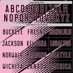 Custom Black Light Pink Line Sublimation Soccer Uniform Jersey