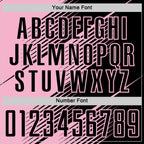 Custom Black Light Pink Line Sublimation Soccer Uniform Jersey