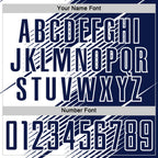 Custom Navy White Line Sublimation Soccer Uniform Jersey