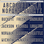 Custom Navy Cream Line Sublimation Soccer Uniform Jersey