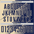 Custom Navy Cream Line Sublimation Soccer Uniform Jersey