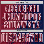 Custom Navy Crimson-White Line Sublimation Soccer Uniform Jersey