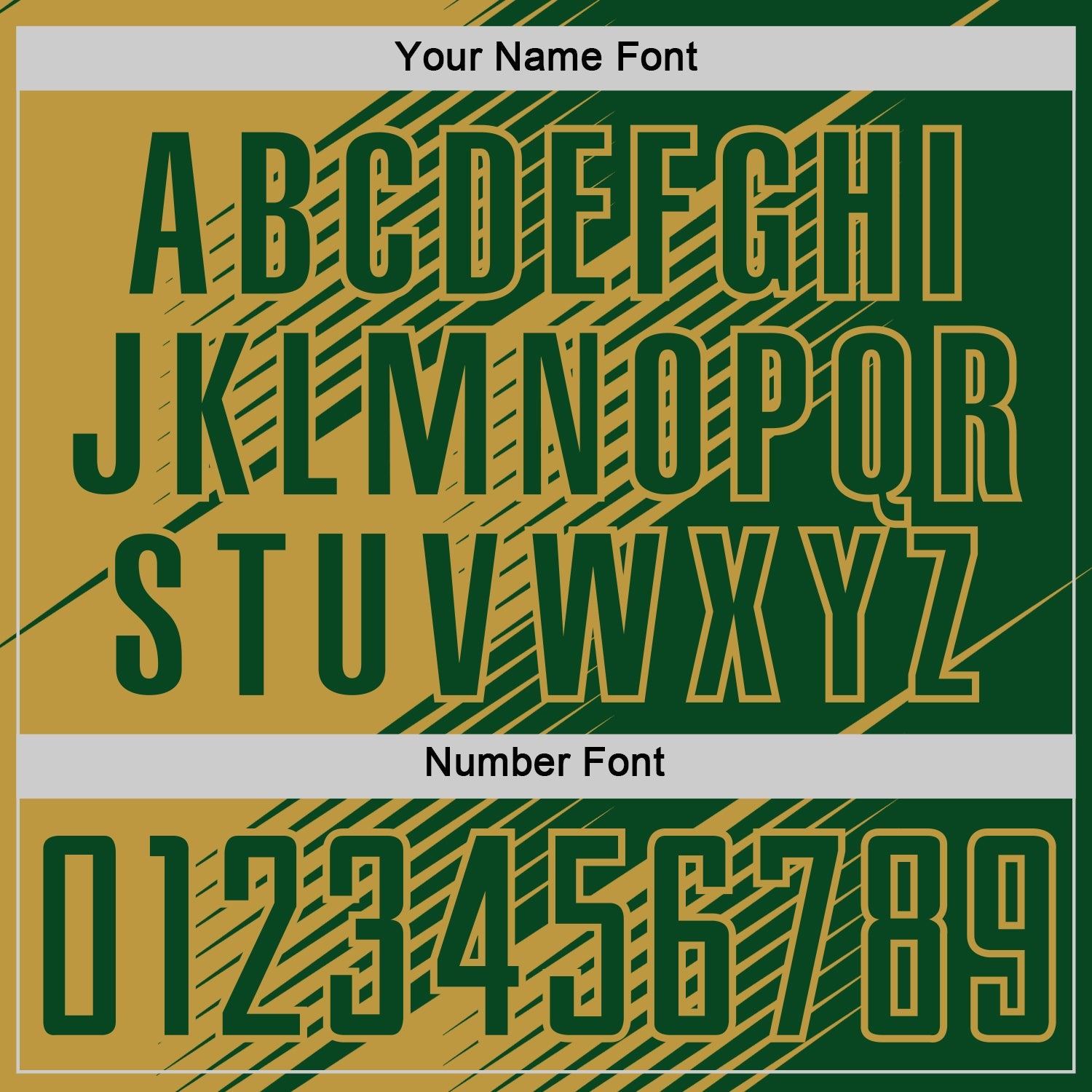 Custom Green Old Gold Line Sublimation Soccer Uniform Jersey