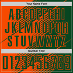 Custom Green Orange Line Sublimation Soccer Uniform Jersey