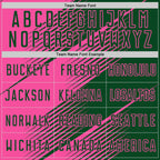 Custom Green Pink Line Sublimation Soccer Uniform Jersey