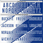 Custom Royal White Line Sublimation Soccer Uniform Jersey