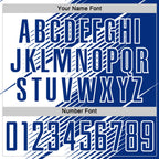 Custom Royal White Line Sublimation Soccer Uniform Jersey