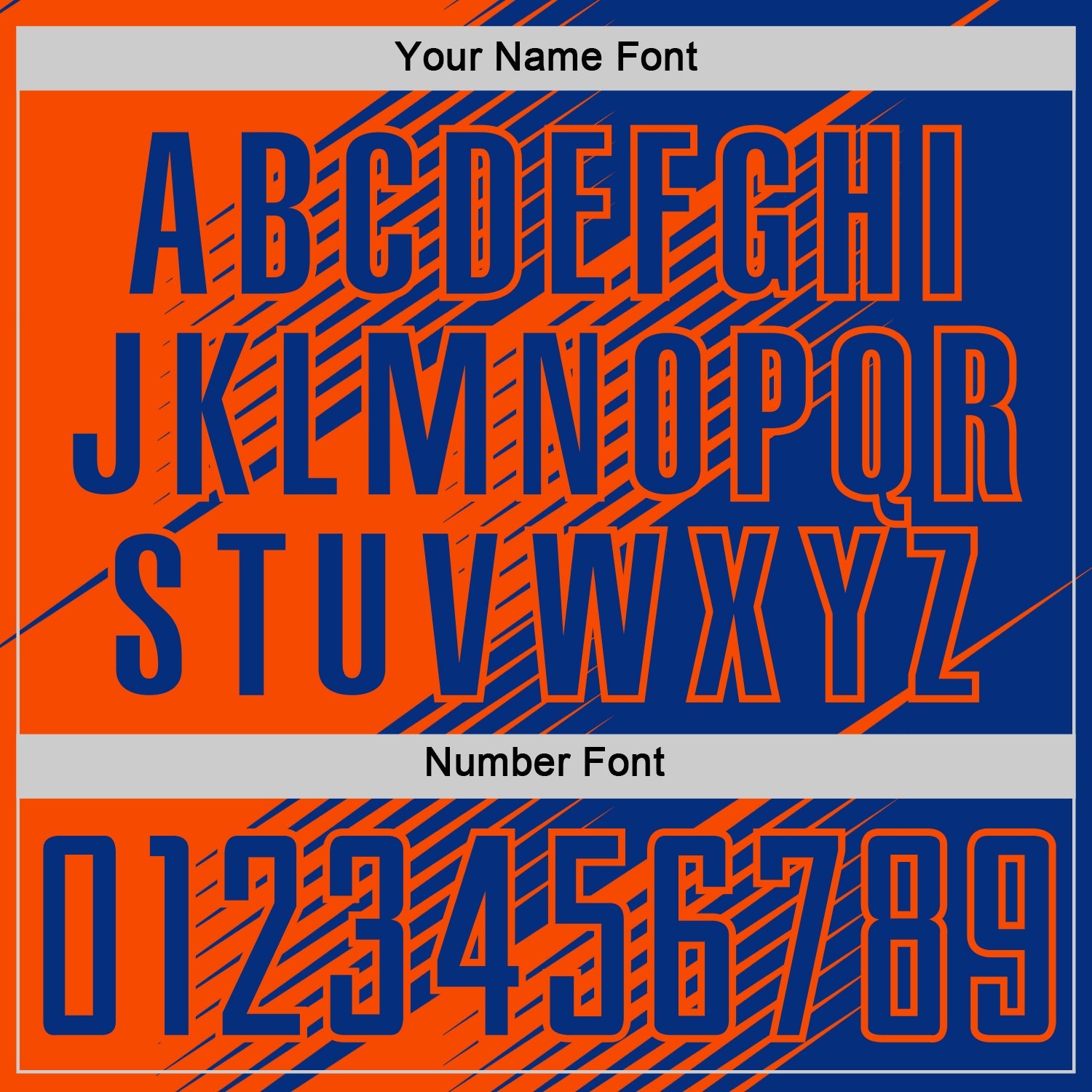 Custom Royal Orange Line Sublimation Soccer Uniform Jersey