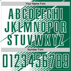 Custom Kelly Green White Line Sublimation Soccer Uniform Jersey