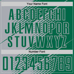 Custom Kelly Green Gray Line Sublimation Soccer Uniform Jersey