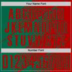 Custom Red Kelly Green Line Sublimation Soccer Uniform Jersey