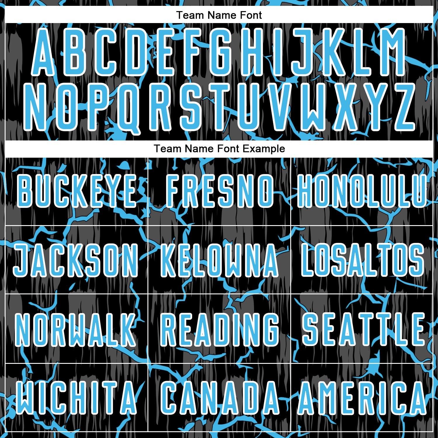 Custom Black Sky Blue-White Lightning Sublimation Soccer Uniform Jersey