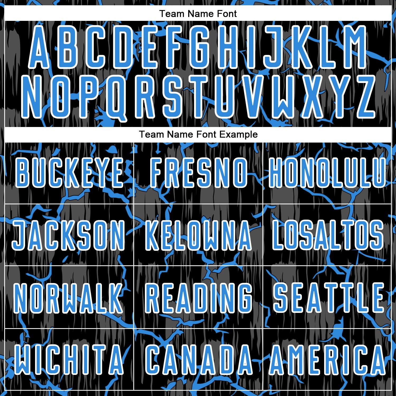 Custom Black Powder Blue-White Lightning Sublimation Soccer Uniform Jersey