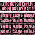 Custom Black Neon Pink-White Lightning Sublimation Soccer Uniform Jersey