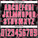 Custom Black Neon Pink-White Lightning Sublimation Soccer Uniform Jersey