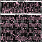 Custom Black Light Pink Lightning Sublimation Soccer Uniform Jersey