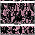 Custom Black Light Pink Lightning Sublimation Soccer Uniform Jersey