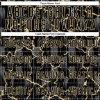 Custom Black Vegas Gold Lightning Sublimation Soccer Uniform Jersey