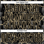 Custom Black Vegas Gold Lightning Sublimation Soccer Uniform Jersey