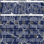 Custom Navy White Lightning Sublimation Soccer Uniform Jersey
