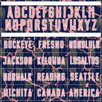 Custom Navy Medium Pink-White Lightning Sublimation Soccer Uniform Jersey