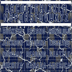 Custom Navy Silver Lightning Sublimation Soccer Uniform Jersey