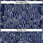 Custom Navy Silver Lightning Sublimation Soccer Uniform Jersey