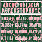 Custom Green Medium Pink-White Lightning Sublimation Soccer Uniform Jersey