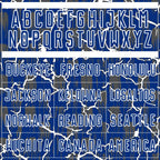 Custom Royal White Lightning Sublimation Soccer Uniform Jersey