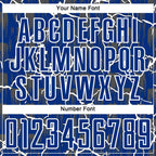 Custom Royal White Lightning Sublimation Soccer Uniform Jersey