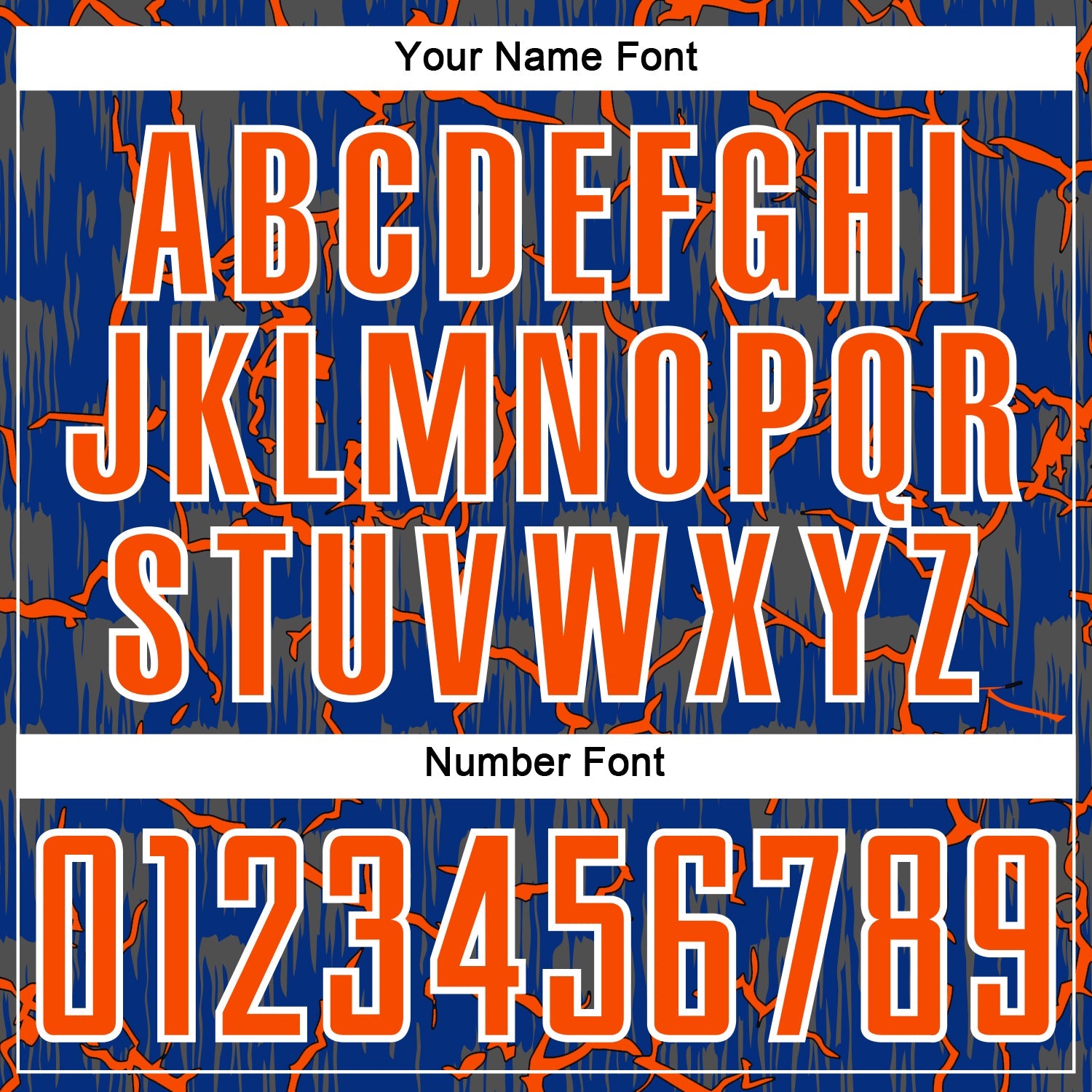 Custom Royal Orange-White Lightning Sublimation Soccer Uniform Jersey