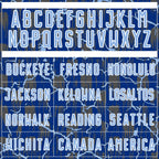 Custom Royal Light Blue-White Lightning Sublimation Soccer Uniform Jersey