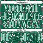 Custom Kelly Green White Lightning Sublimation Soccer Uniform Jersey