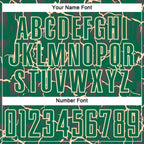 Custom Kelly Green Cream Lightning Sublimation Soccer Uniform Jersey