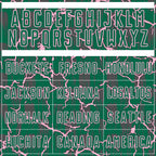 Custom Kelly Green Light Pink Lightning Sublimation Soccer Uniform Jersey