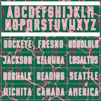 Custom Kelly Green Medium Pink-White Lightning Sublimation Soccer Uniform Jersey