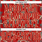 Custom Red Cream Lightning Sublimation Soccer Uniform Jersey