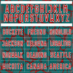 Custom Teal Red-White Lightning Sublimation Soccer Uniform Jersey