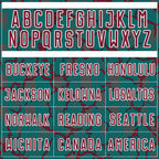 Custom Teal Crimson-White Lightning Sublimation Soccer Uniform Jersey