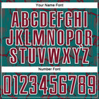 Custom Teal Crimson-White Lightning Sublimation Soccer Uniform Jersey