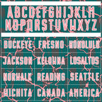 Custom Teal Medium Pink-White Lightning Sublimation Soccer Uniform Jersey