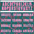 Custom Teal Pink-White Lightning Sublimation Soccer Uniform Jersey