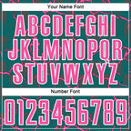 Custom Teal Pink-White Lightning Sublimation Soccer Uniform Jersey