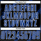 Custom Black Royal-White Abstract Fragment Art Splash Sublimation Soccer Uniform Jersey