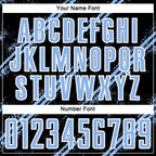 Custom Black Light Blue-White Abstract Fragment Art Splash Sublimation Soccer Uniform Jersey